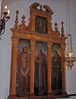 Tríptic de santa Magdalena. Segle XVII. Església de Portmany (foto: Toni).