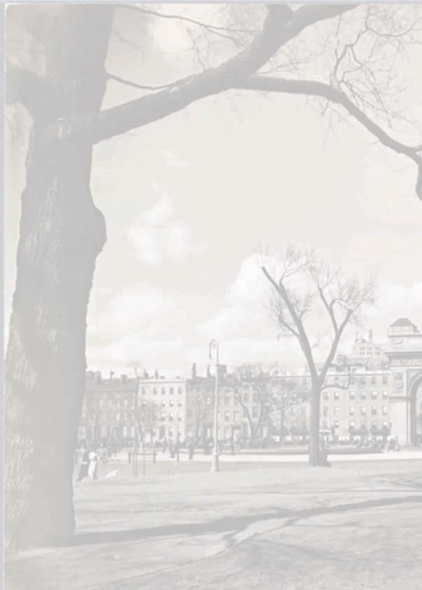 Vista de Washington Square Arch amb arbres