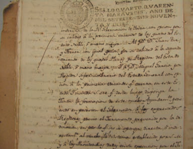 Fragment de l'acta de la sessió de l'Ajuntament d'Eivissa de 20 d'abril de 1798, que recull íntegrament el decret de 27 de març de 1798 pel qual es nomena el Dr. Joan Tur i Ferrer regidor per l'estat general amb opció a la plaça de regidor per l'estat noble o de mà major. Llibre de Regidoria de 1798. Arxiu Històric de l'Ajuntament d'Eivissa.