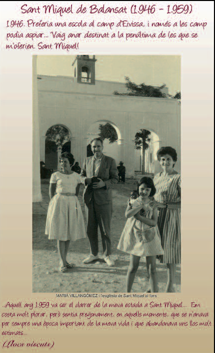 Marià Villangómez amb alumnes o família a Sant Miquel