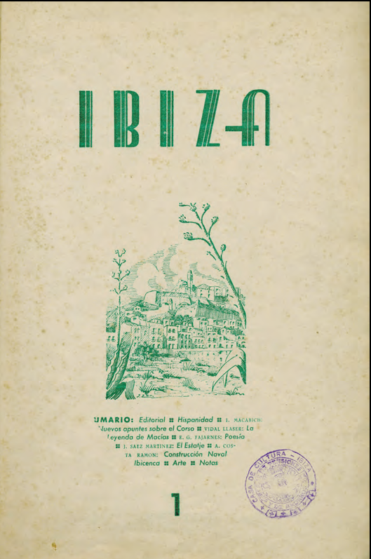 Portada del número 1 de la revista Ibiza.