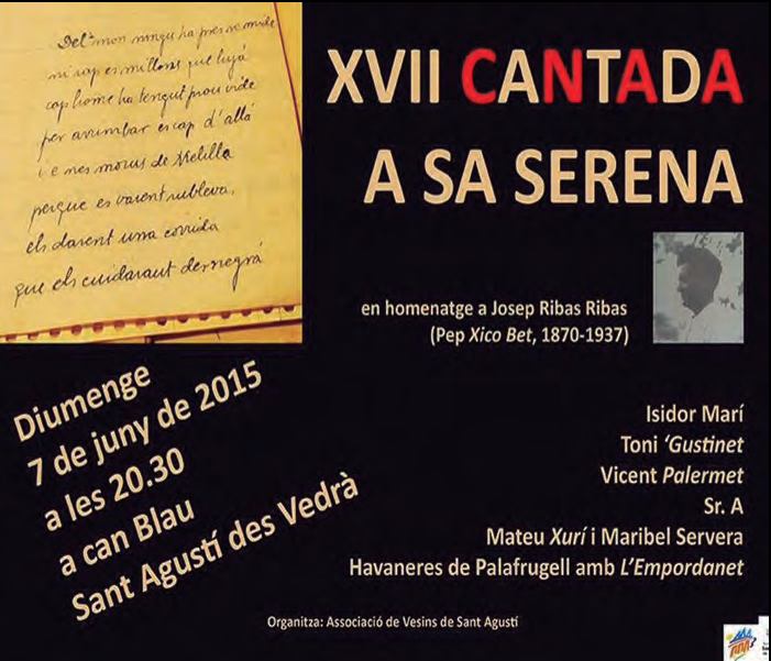 Cartell anunciador de la XVII Cantada a sa serena