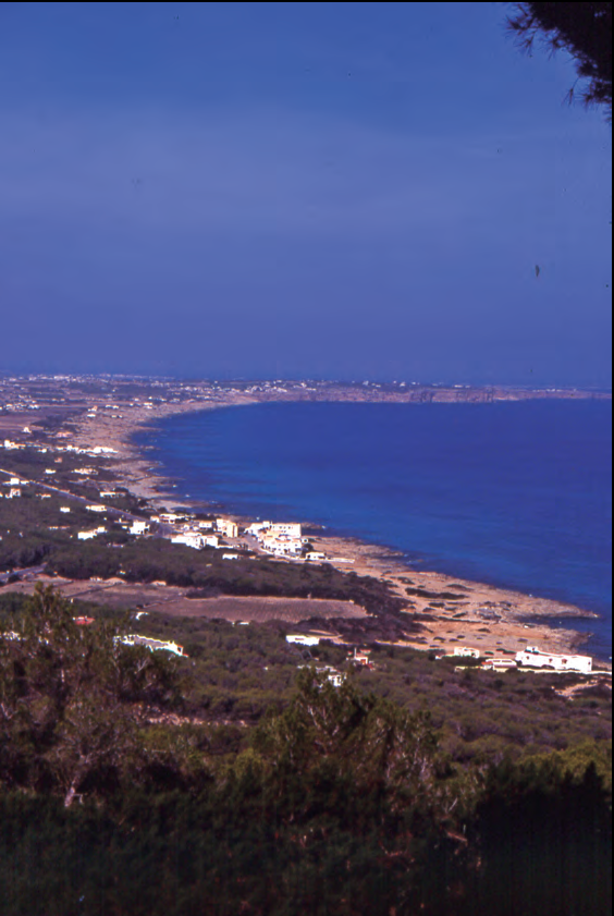 Formentera. La costa des Carnatge vista des des Mirador (fotografia: Enric Ribes).
