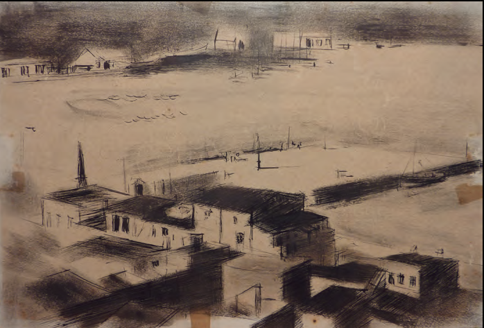 Dibuix de Carloandrés, amb tinta xinesa (1959).
