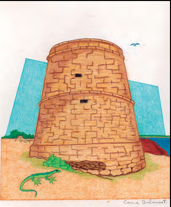 Dibuix d'una torre de defensa