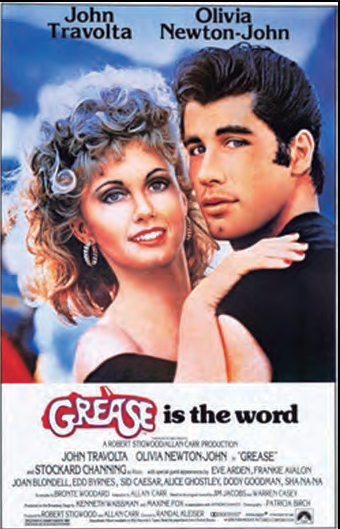 Cartell del film Grease (1978). Foto: RSO Records.