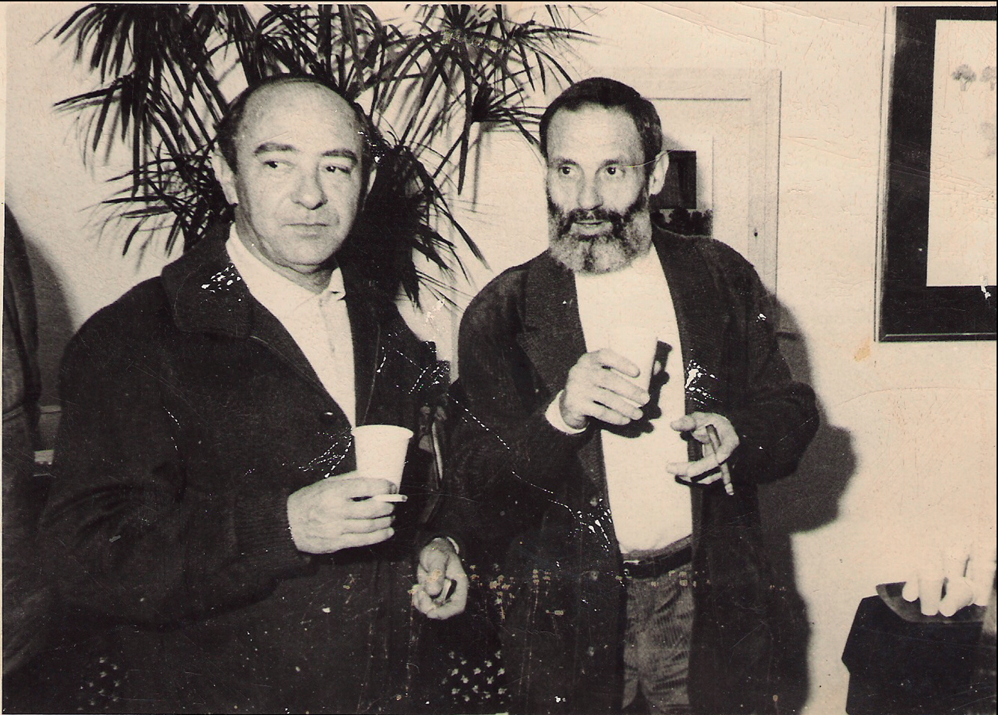 Antoni Pomar Juan amb Antoni Hormigo i Escandell. Eivissa, anys 70. (Arxiu Sonya Torres Planells).