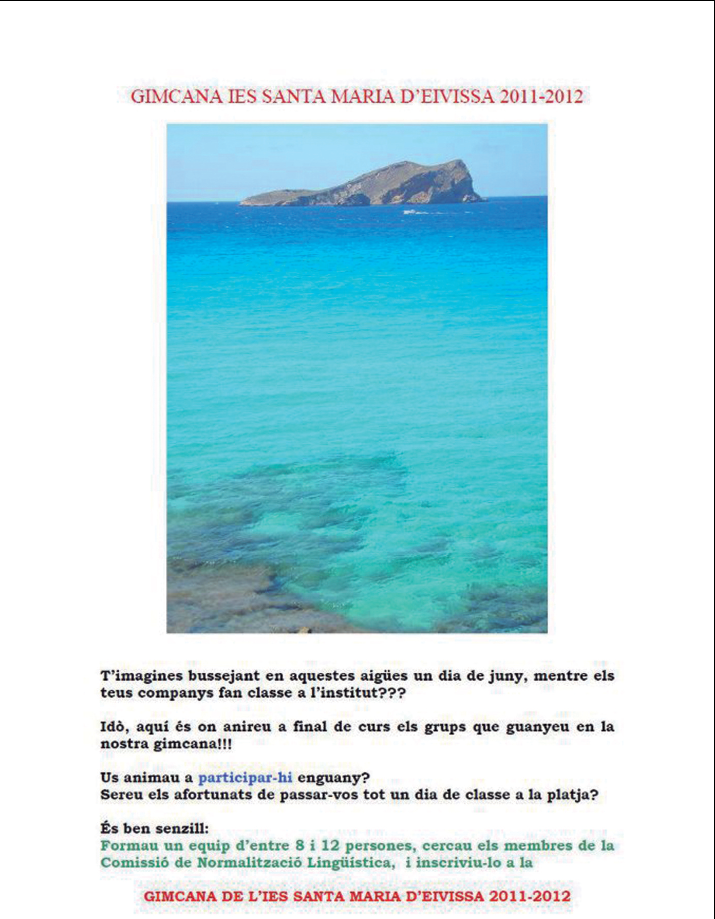 Cartell de la gimcana 2011-2012