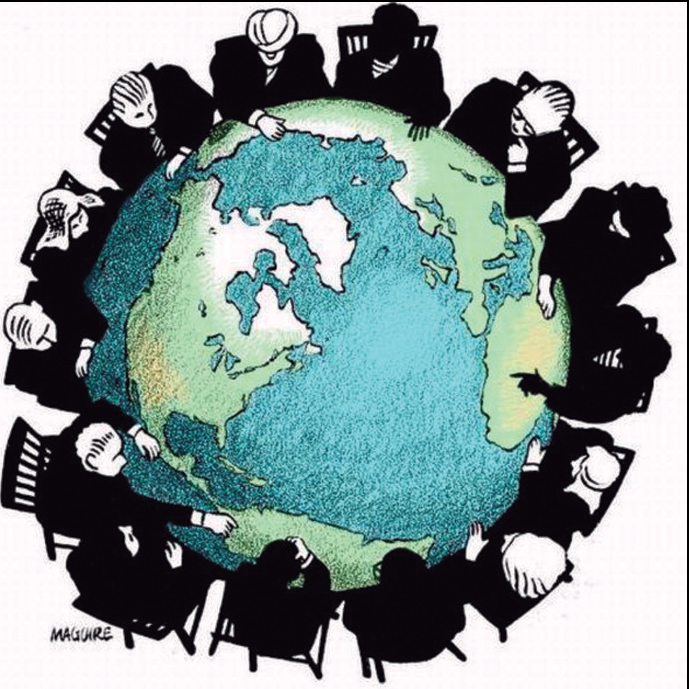 Dibuix al·lusiu a la globalització.