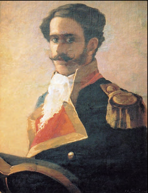 Retrat d'Antoni Riquer, pintat per Puget, que figura a la galeria de fills il·lustres de l'Ajuntament d'Eivissa.