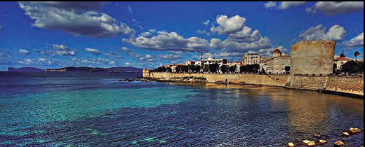 L'Alguer i la torre de l'Esperó Reial.