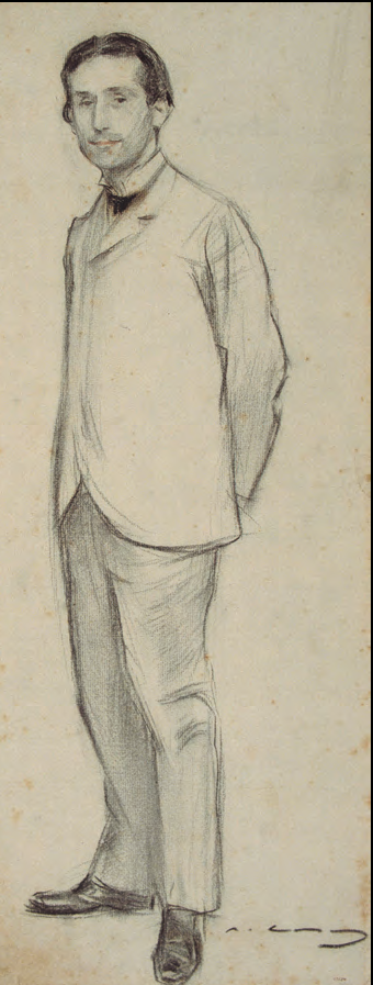 Fabra dibuixat per Ramon Casas (MNAC).