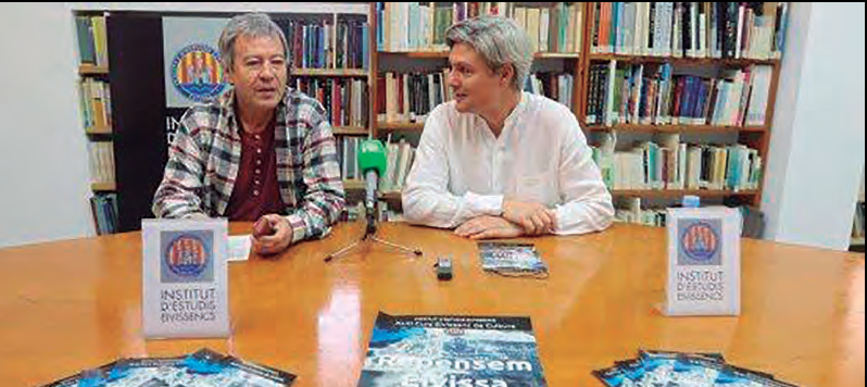 Marià Mayans i Maurici Cuesta presentant el Curs