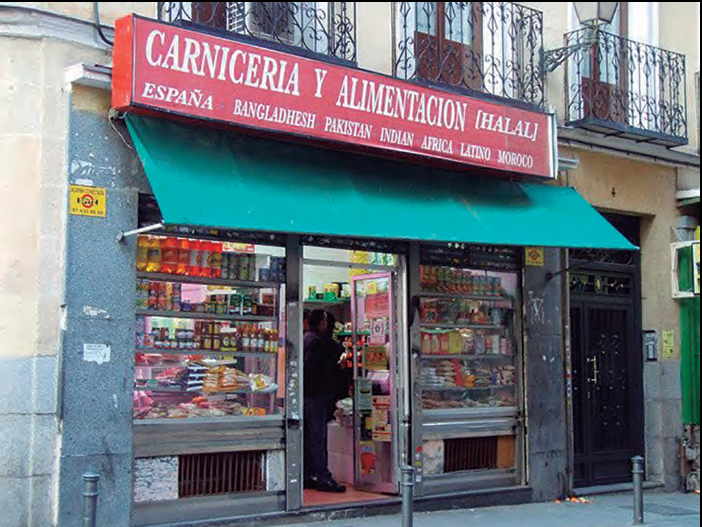 Un negoci halal al barri del Raval barceloní (fotografia: Catalunyapress).