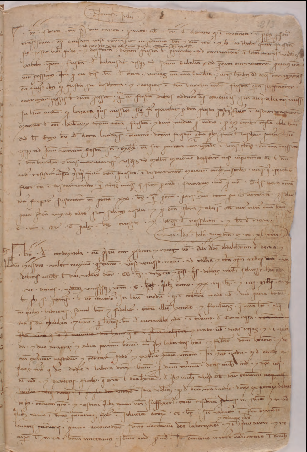 A dalt, fotografia del document objecte d'aquest estudi.