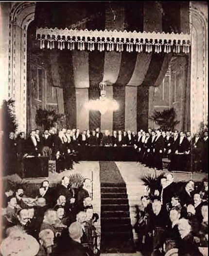 Inauguració del Primer Congrés Internacional de la Llengua Catalana a Barcelona, 1906.