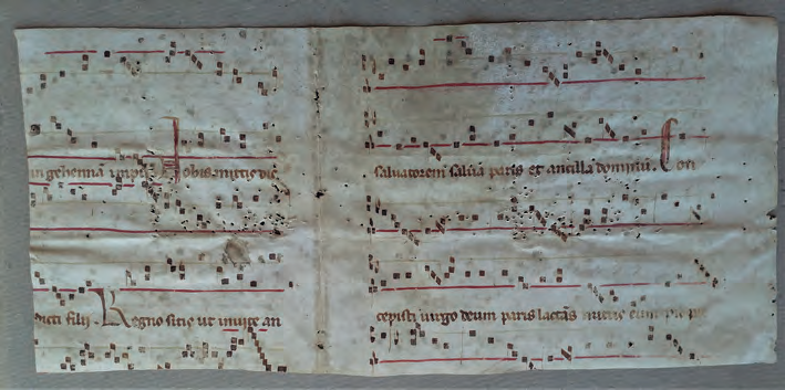 Fragment del Salve Sancta Christi Parens. Arxiu Històric de la Pabordia d'Eivissa.