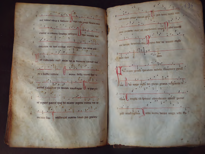 Còdex 135, f. 133v i 134 de la Catedral de Tortosa.