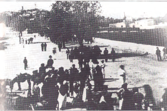 Foto de devers 1868 del passeig que aleshores rebia el nom de passeig des Baladres. Al fons es veu el puig des Molins; a la dreta, la casa de l'hort des Pilarets (col·lecció Raymar).