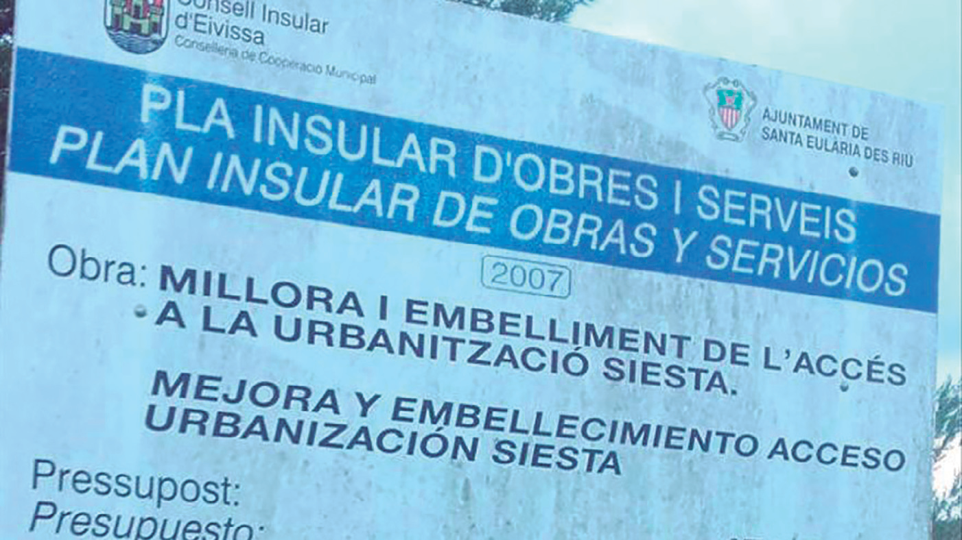 El topònim de la urbanització Siesta és un dels més difícils de normalitzar de manera que arreli en la mentalitat popular (fotografia Diario de Ibiza).