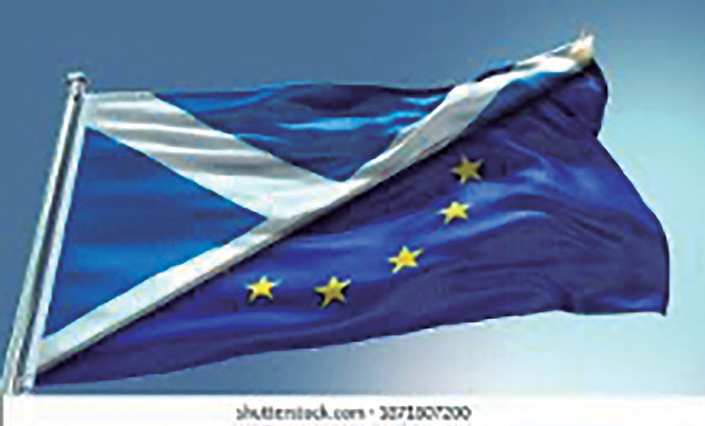Bandera dels Estats Units d'Amèrica i bandera de la Unió Europea onejant juntes.