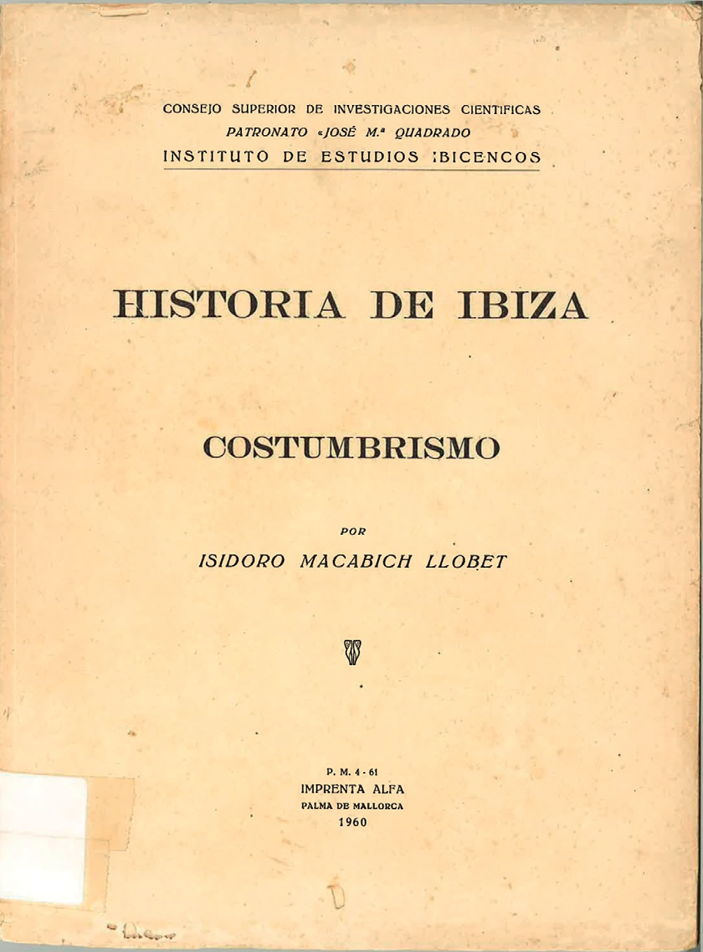 Coberta de Costumbrismo I (1960).