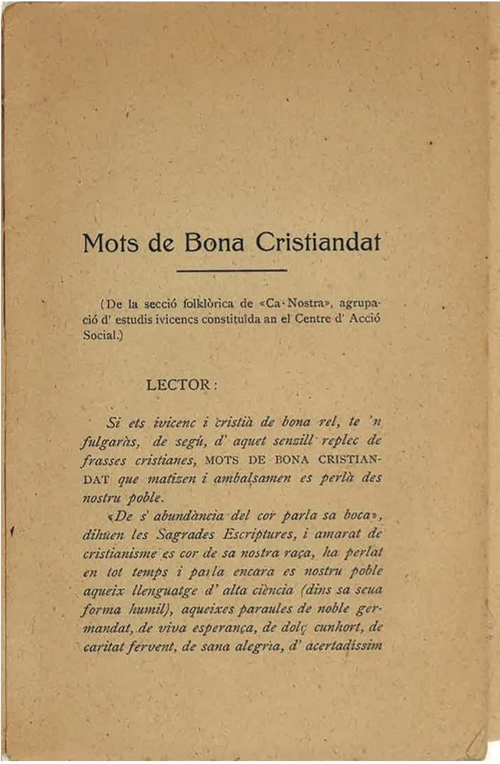 Sobrecoberta del llibre Romancer tradicional eivissenc, d'Isidor Macabich.
