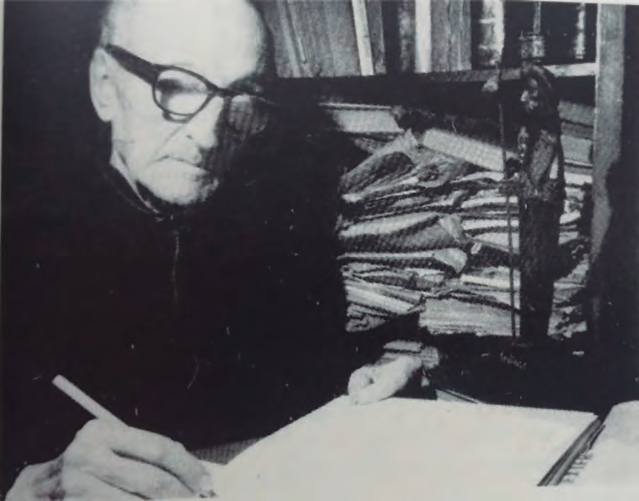Macabich al seu escriptori (autor: August Vallmitjana).