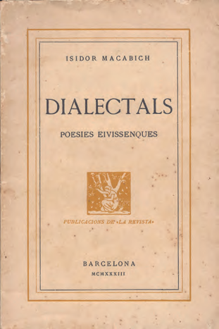 Coberta del llibre Dialectals (1933).