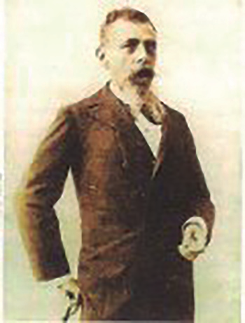Portada de La Voz de Ibiza i retrat de Josep Verdera Ramon.