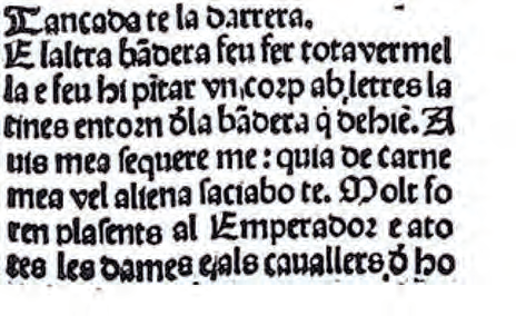 Fragments del text de Tirant en diverses edicions.