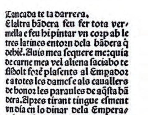 Fragments del text de Tirant en diverses edicions.