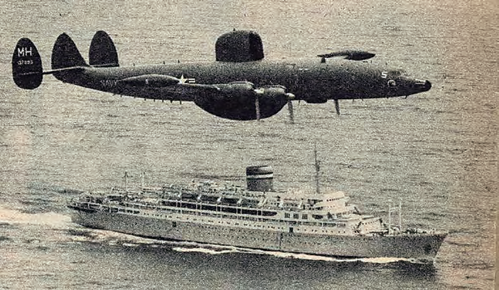 El transatlàntic amb passatgers Santa Maria segrestat pel DRIL, al qual pertanyia el MANC de J. Juanola, envoltat per forces militars nord-americanes, el 29 de gener de 1961.