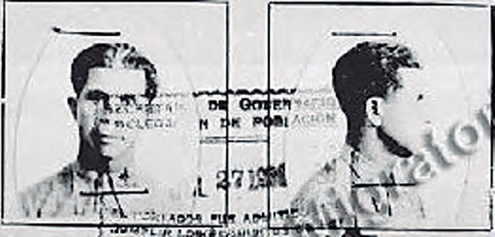 Fotografia i fitxa de refugiat de M. Talens a Mèxic, el 1939, on s'establí amb la família, treballà de mecànic i morí el 1966, del tot apartat de qualsevol activitat política.