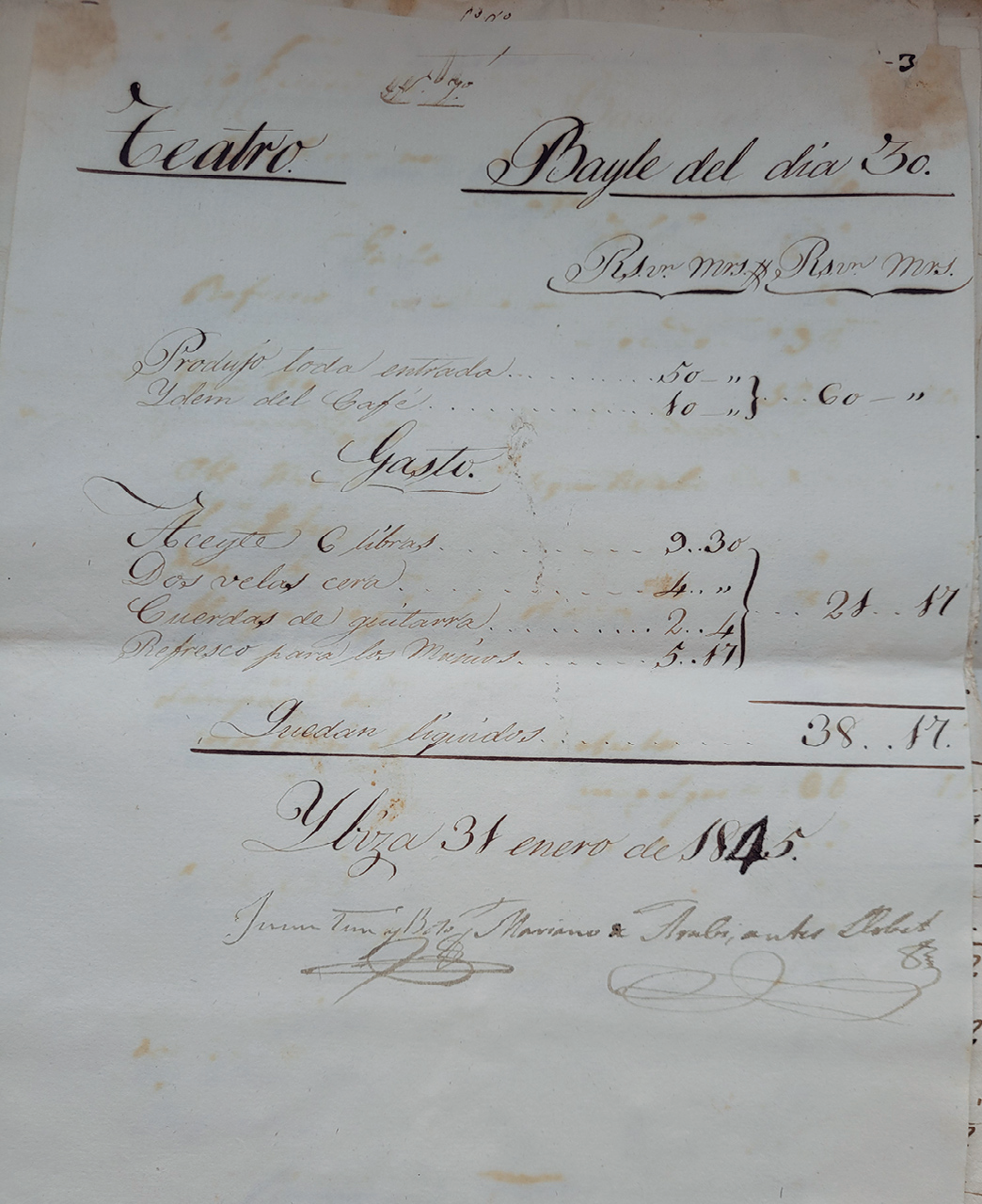 Dues imatges de documents manuscrits antics, un amb comptes i l'altre una nota