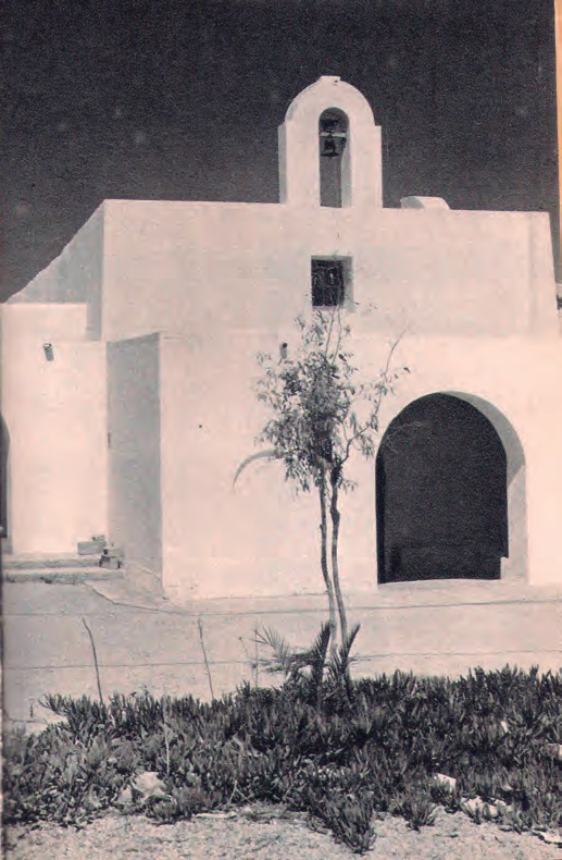 L'església del Pilar de la Mola, que el primer bisbe de les Pitiüses volgué dedicar a la Mare de Déu del Pilar. (Foto Josep Buil).